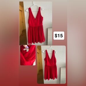 Charming Charlie Vibrant Red Sleeveless Dress